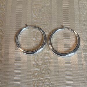 Elegant Silver Hoop Earrings
